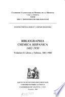 Bibliographia chemica hispanica, 1482-1950: Libros y folletos, 1801-1900
