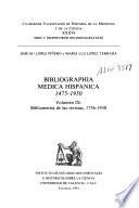 Bibliographia medica hispanica, 1475-1950