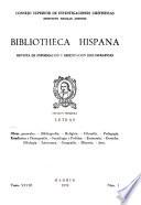 Bibliotheca Hispana; Revista de Información y Orientación Bibliográficas. Sección 1
