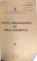 Boletín bibliográfico de obras inscriptas