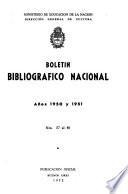 Boletín Bibliográfico Nacional