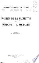Boletín de la Facultad de Derecho y C. Sociales