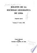 Boletín de la Sociedad Geográfica de Lima