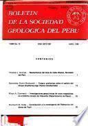 Boletin de la Sociedad Geológica del Perú