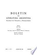 Boletín de literatura Argentina