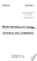 Boletín del Archivo del General del Gobierno