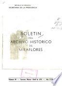 Boletín del Archivo Histórico de Miraflores