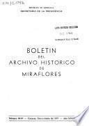 Boletín del Archivo Historico de Miraflores