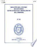 Boletín del Centro de Estudios Genealógicos y Heráldicos de Córdoba