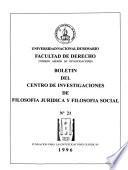 Boletín del Centro de Investigaciones de Filosofía Jurídica y Filosofía Social