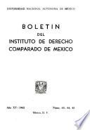 Boletín del Instituto de Derecho Comparado de México