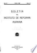 Boletín del Instituto de Reforma Agraria