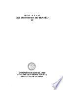 Boletín del Instituto de Teatro