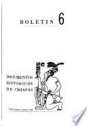 Boletín, documentos históricos de Chiapas