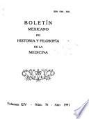 Boletín mexicano de historia y filosofía de la medicina