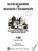 Boletín nicaragüense de bibliografía y documentación