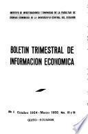Boletín trimestral de información económica