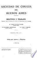 Boletines y trabajos - Sociedad de Cirugía de Buenos Aires