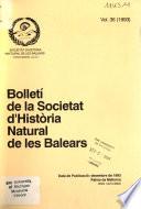 Bolletí de la Societat d'Història Natural de les Balears