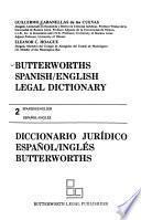 Butterworths Spanish/English Legal Dictionary: Spanish-English