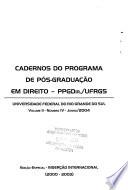 Cadernos do Programa de Pós-Graduação em Direito, PPGDir./UFRGS.