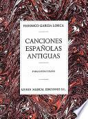 Canciones españolas antiguas para canto y piano