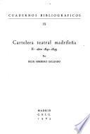 Cartelera teatral madrileña: Años 1840-1849, por F. Herrero Salgado