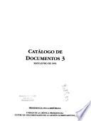 Catálogo de documentos: Mayo-junio, 1991