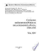 Catálogo de escrituras públicas de la ciudad de La Plata: 1729-1735