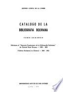Catálogo de la bibliografía boliviana
