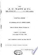 Catálogo de la biblioteca del Dr. D. Lorenzo Anadon