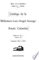Catálogo de la Biblioteca Luis-Angel Arango, Fondo Colombia: 42 a 351.99