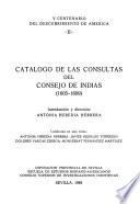 Catálogo de las consultas del Consejo de Indias: 1605-1609