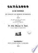 Catálogo de los protocolos que regentan los notarios de Barcelona en 1843