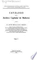 Catálogo del Archivo capitular de Mallorca