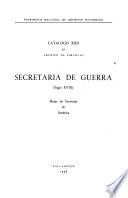 Catálogo XXII del Secretaría de Guerra, siglo XVIII.