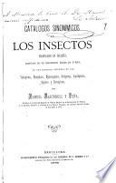 Catalogos Sinonimicos de los insectos encontrados en Cataluña, aumentados con los recientemente hallados por el autor