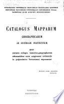 Catalogus mapparum geographicarum ad historiam pertinentium