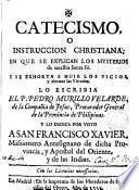Catecismo o Instrucción Chistiana