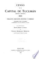 Censo de la capital de Tucumán (República Argentina) 1913