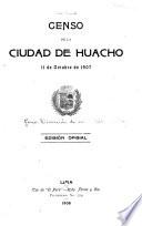 Censo de la ciudad de Huacho 11 de octubre de 1907