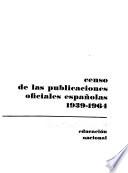 Censo de las publicaciones oficiales españolas, 1939-1964