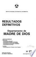 Censos nacionales 1993, IX de población, IV de vivienda: Madre de Dios (1 v.)