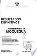 Censos nacionales 1993, IX de población, IV de vivienda: Moquegua (1 v.)