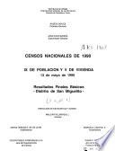 Censos nacionales de 1990: Resultados finales básicos : pt. 1. Distrito de San Miguelito; pt. 2. Distrito de Panama; pt. 3. Distrito de Colón