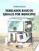 Chihuahua. Tabulados básicos ejidales por municipio. Programa de Certificación de Derechos Ejidales y Titulación de Solares Urbanos, PROCEDE. 1992-1998