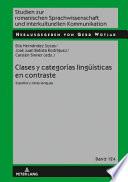 Clases y categorías lingüísticas en contraste