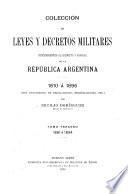 Colección de leyes y decretos militares concernientes al ejército y armada de la República Argentina
