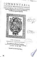 Commentaria Ioannis Matienzo regii senatoris in cancellaria Argentina Regni Peru in librum quintum recollectionis legum Hispaniae
