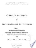 Computo de votos y declaratorias de elección